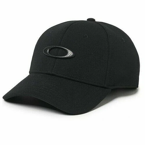 Oakley 911545-01W Stretch Fit Tincan Cap for Men, L/XL - Black