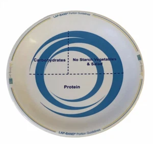 Portion Plate Adult Weight Management Diet Control Melamine 8 inch Lap-Band - Picture 1 of 4