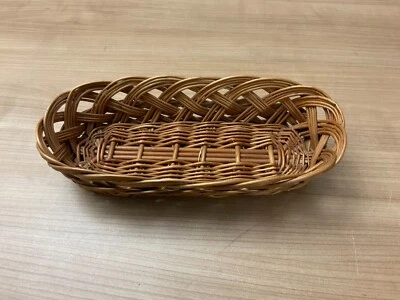 Bastkorb, Dekokorb, rechteckig, 36 x 10 cm, Höhe8 cm, unbehandelt, braun natur - Bild 1 von 3