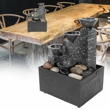 Traboccante pentola d'acqua fontana in pietra con luce interna Caratteristica Dell'acqua Decorazione