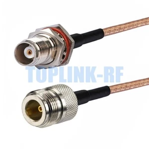 N Female Jack to TNC Female Bulkhead Connector RF Pigtail RG316 Coaxial Cable - Picture 1 of 4