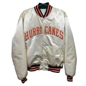 University of Miami Hurricanes Satin Varsity Jacket Baseball Bomber Letterman - Picture 1 of 3