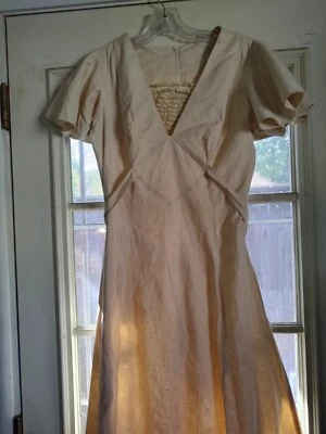 Maxi Vestido Pradera Vintage Talla Pequeña Boho Hippie Cottagecore. Mangas volantes  Foto 1 de 4