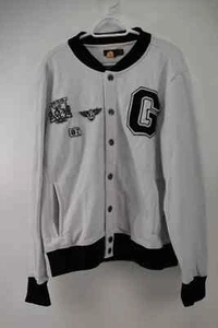 G By Guess Mens White Varsity Bomber Jacket Size XL - Picture 1 of 4