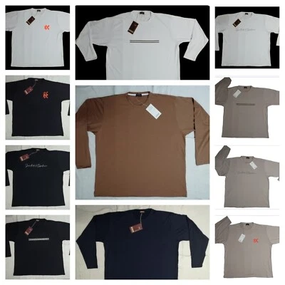 T-SHIRT MAGLIETTA UOMO MANICA LUNGA TAGLIE GRANDI FORTI 6XL 7XL 8XL 9XL OVERSIZE - Immagine 1 di 4