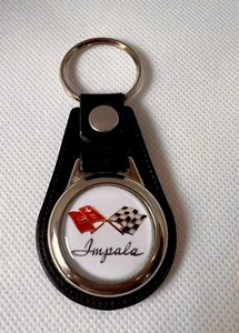 PREMIUM  BLACK LEATHER KEYCHAIN FOR IMPALA - Picture 1 of 3
