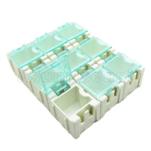 50 x White Mini Electronic Component Parts Case Box Laboratory Storage SMT SMD - Picture 1 of 6