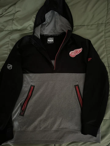 Detroit Red Wings Fanatics Authentic Pro Travel & Training Tech Hoodie XL Cover