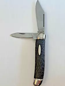 Vintage IMPERIAL Ireland Black Handled 2 bladed Pocket Knife - Picture 1 of 7