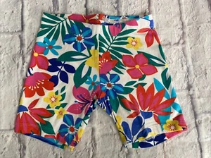 Wonder Nation S/CH 6-6x Kids Shorts Floral Beach Tropical Blue Green White Pink - Picture 1 of 3