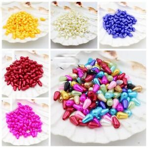 Tear Drops Beads Acrylic Bracelets Necklaces Spacer Bead Jewelry Findings 100pcs