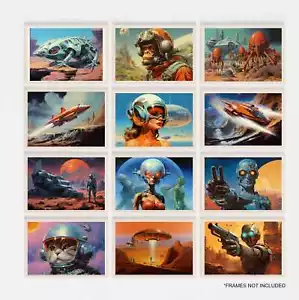 SPACE POP ART POSTER DRUCKE WELTRAUMSCHIFFE ASTRONAUTEN SCI-FI POP ART POSTERDRUCKE - Bild 1 von 23