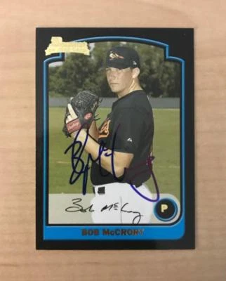 BOB MCCRORY BALTIMORE ORIOLES SIGNED AUTOGRAPHED 2004 BOWMAN CARD #BDP96 W/COA - Image 1 of 2