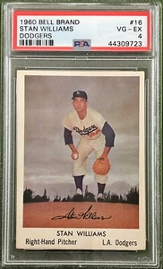 1960 BELL BRAND POTATO CHIPS STAN WILLIAMS #16 PSA 4 LOS ANGELES DODGERS - Picture 1 of 2
