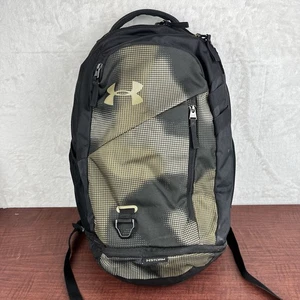 Under Armour Backpack Storm Black Gold Details Zippers RN 96510 Multi Pockets - Picture 1 of 10