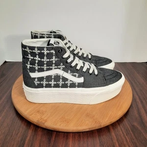 Scarpe da donna Vans Sk8-Hi Tapered Stackform 8 sneakers denim fiori plateau - Foto 1 di 10