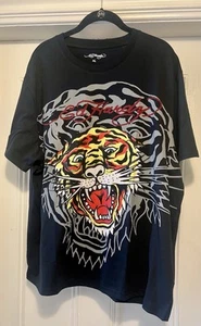 Authentic Ed Hardy Layered Tiger faded black tee t-shirt xl - Bild 1 von 4