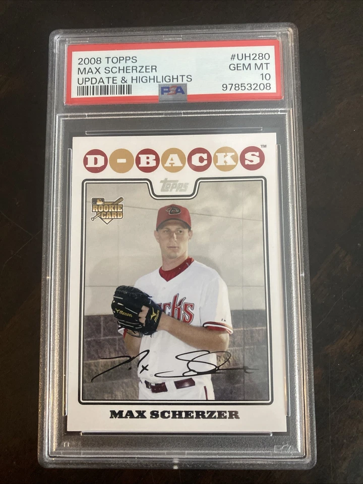 Max Scherzer 2008 Topps Update Rookie RC UH280 PSA 10 Diamondbacks gema como nueva Foto 1 de 1