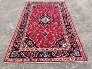 Vintage Traditional Handmade Oriental Wool Multicolor Rug 158x98cm - Picture 1 of 14