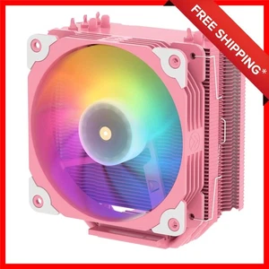 Pink CPU Air Cooler with 5 Heat Pipes, RGB & PWM - 150W TDP Processor Cooler - Picture 1 of 12