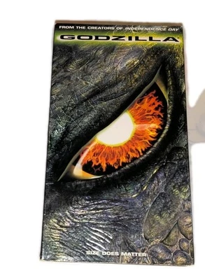 Godzilla (1998) VHS Action Sci-fi Thriller Matthew Broderick - Image 1 of 3