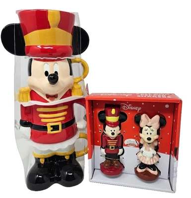 Disney Mickey Nutcracker Soldier Stackable Christmas Mugs & Salt Pepper Shakers - Image 1 of 4