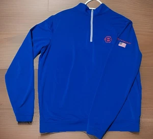 Peter Millar Golf Perth Performance Cuarto de Cremallera Azul Para Hombre Mediano Logo Bettinardi - Imagen 1 de 7