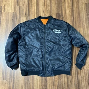 EMINEM DEATH BEFORE DEFEAT LIGHTWEIGHT BLACK BOMBER ZIP SIZE LARGE - Picture 1 of 20