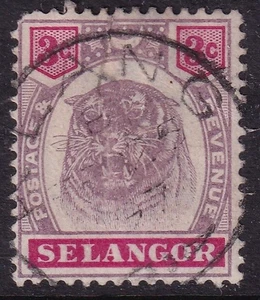 MALAYA SELANGOR POSTSTEMPEL / STEMPEL "KLANG" 1897 - Bild 1 von 1