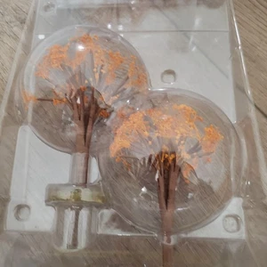 Pumpkin Hollow Lemax Village Autumn Rust Trees Set 2 Fall Trees 4" - Picture 1 of 3