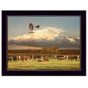 "Summer Pastures" by Bonnie Mohr, Ready to Hang Framed Print, Black Frame - Picture 1 of 5