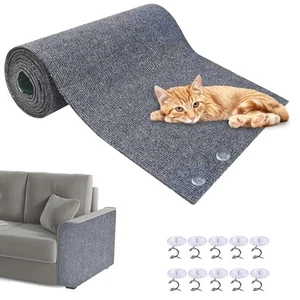 Cat Scratching Mat 118x15.8 Trimmable Self-Aadhesive Cat Scratch Carpet Fur - Picture 1 of 7