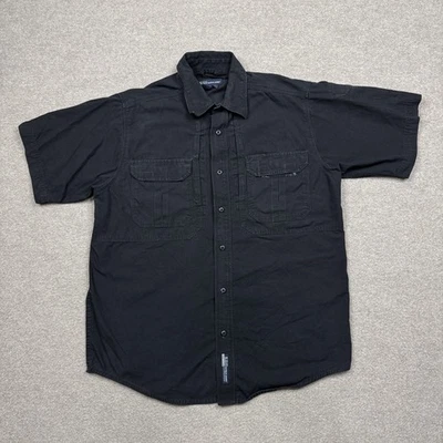 5.11 Tactical Shirt Mens Size M Black Button Up Short Sleeve Vintage Y2k Pockets - Image 1 of 4