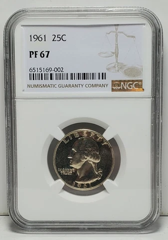 1961 WASHINGTON QUARTER NGC PF 67-FREE USA SHIPPING Cover