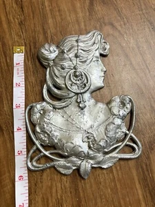 Rare Antique Metal 10oz Woman - Picture 1 of 7