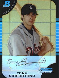 2005 (TIGERS) Bowman Chrome Refractors #167 Tony Giarratano