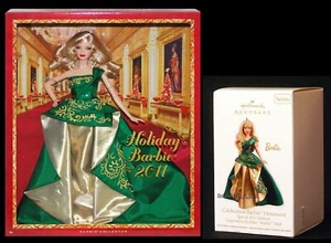 Muñeca Barbie de vacaciones 2011 Barbie CAJA EXCELENTE Coleccionista Adorno de Navidad Lote 2 O. - Imagen 1 de 3