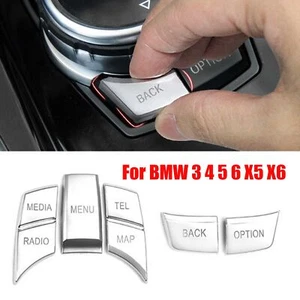 Multi-Media Control Knob Idrive Button Cover Trim For BMW X1 X3 3 6 X5 X6 Series - Picture 1 of 13