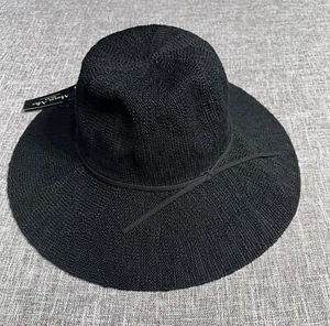 Marcus Adler NY Women’s Wide Brim Black Summer Hat Packable - Picture 1 of 5