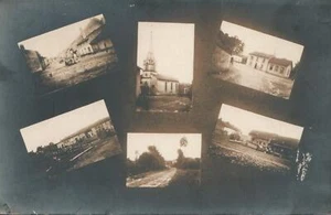 VINTAGE REAL PHOTO 6 Small Multiviews Landsturm Battalion POSTCARD to Hamburg - Imagen 1 de 2