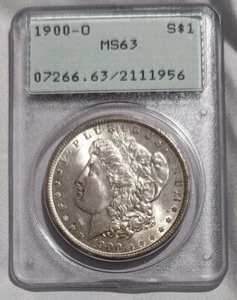 1900-O PCGS MS63 Rattler OGH Morgan Silver Dollar GEM BU Lustrous FREE SHIPPING! - Picture 1 of 7