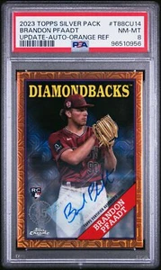 2023 TOPPS SILVER PACK 1988 CHROME PROMO #T88CU14 BRANDON PFAADT 12/25 PSA 8 - Picture 1 of 2