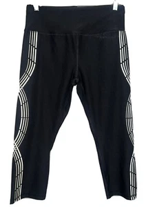 New RBX Live Life Active Women's Size L Black White Athletic Capri Leggings - Picture 1 of 3