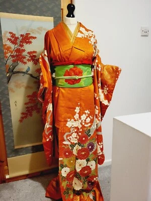 Kimono japonés vintage KASANE-ERI (collar) solamente Foto 1 de 4