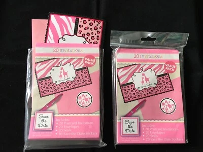 BABY GIRL INVITATIONS (27)  W-ENVELOPES + 31 SEALS + 30 SAVE THE DATE STICKERS - Image 1 of 3