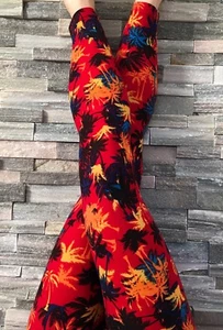 LuLaRoe OS Tropical Palm Tree Leggings Hawaiian Sunset - Picture 1 of 6