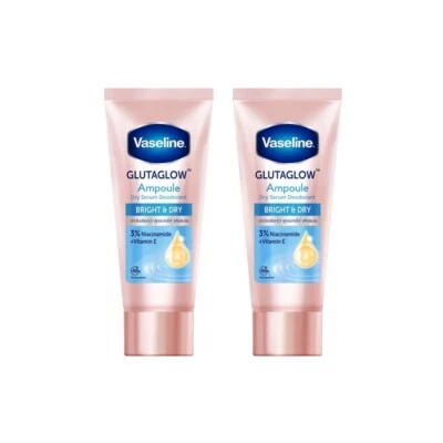 2x Vaseline Dry Serum Bright & Dry Glutaglow Underarms Smooth Deodorant 45 ml - Image 1 of 4