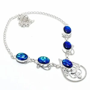 Triplet Opal Gemstone Handmade 925 Sterling Silver Jewelry Necklaces Sz 18" - Picture 1 of 1