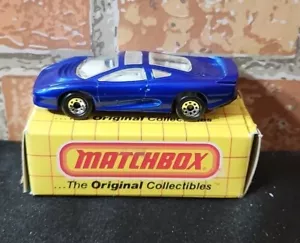 Vintage 1993 Matchbox MB 31 blau Jaguar Xj220 Druckguss 1:65 Maßstab Box - Bild 1 von 9