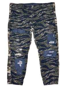 Men's TRUE RELIGION Khaki Green Camouflage Relaxed FIELD PANTS 40" x 26" - Picture 1 of 13